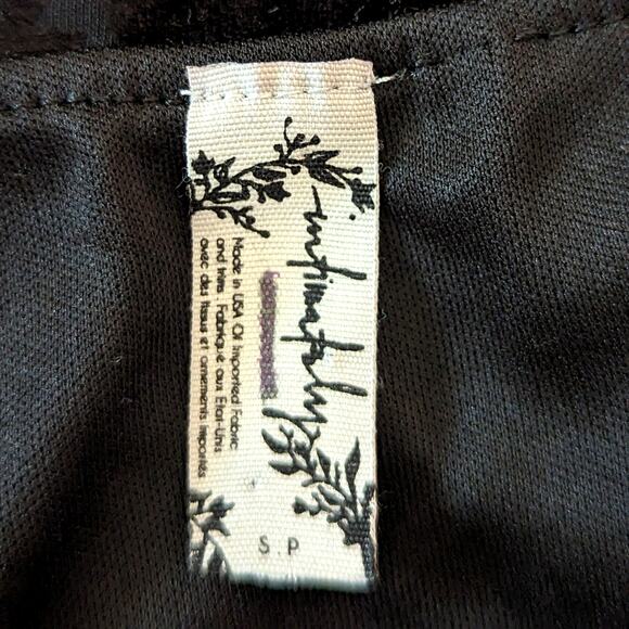 Free People Olivia Velvet Burnout Slip Black Y2K Ruffle Sleeveless Strappy S - Picture 7 of 9